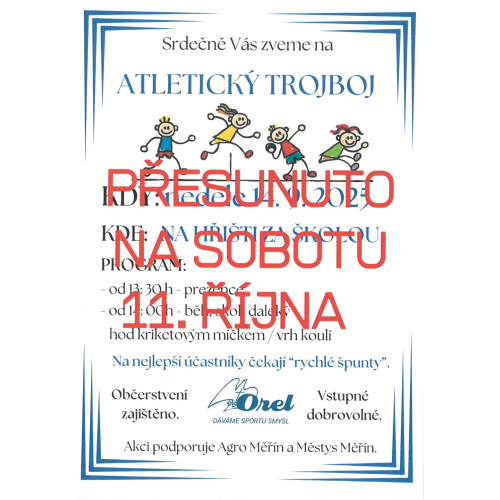 Atletický trojboj na hřišti za školou 14.9.2025